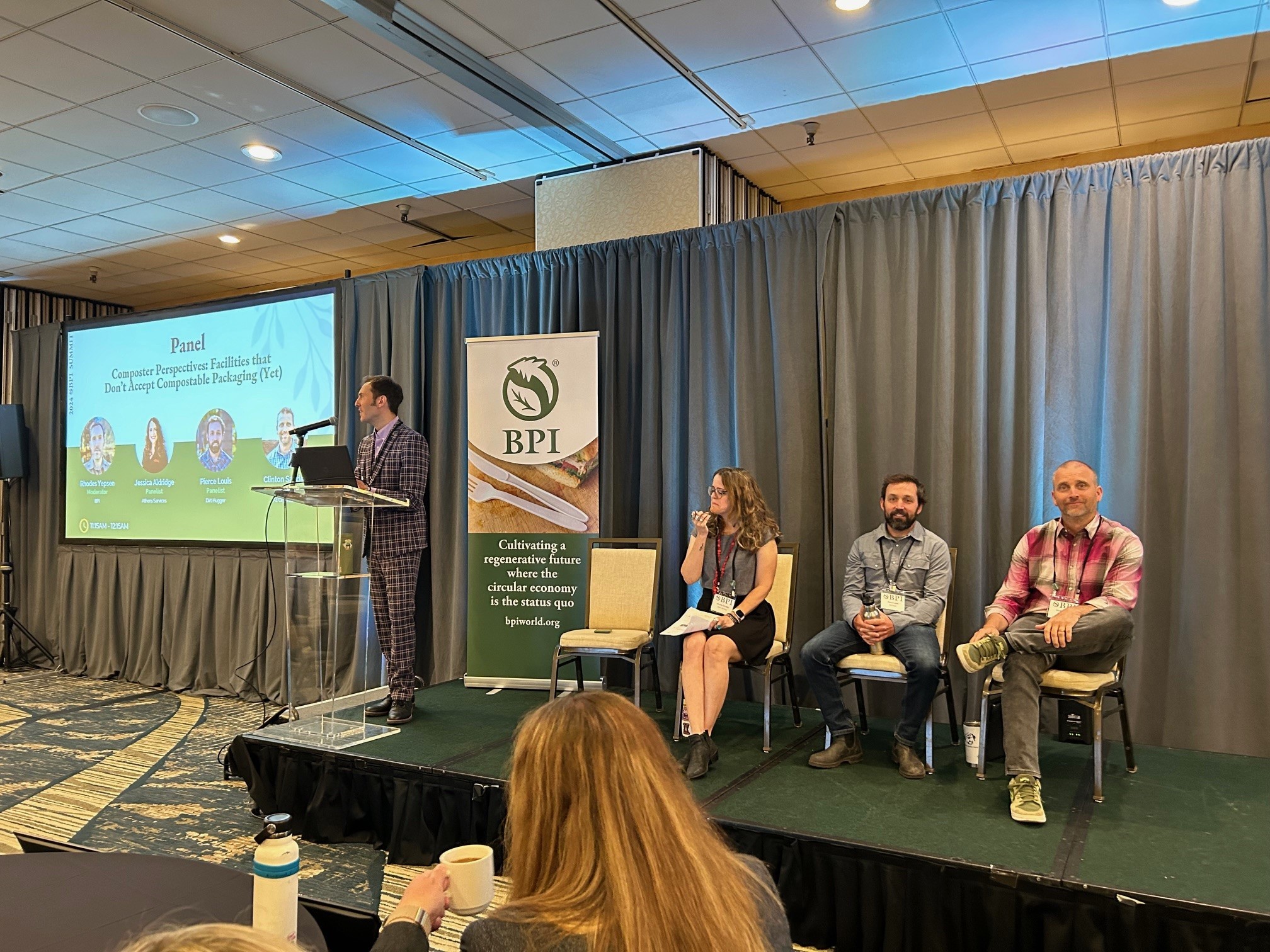 Composter panel at BPI summit