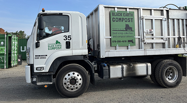 Black Earth compost truck