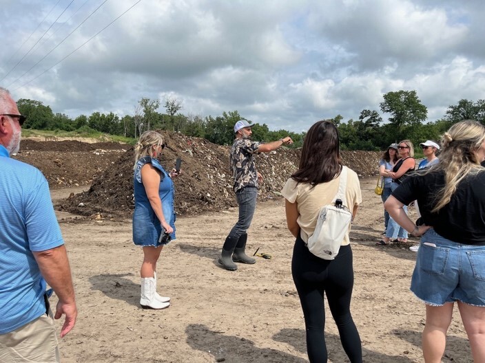 at the compost farm
